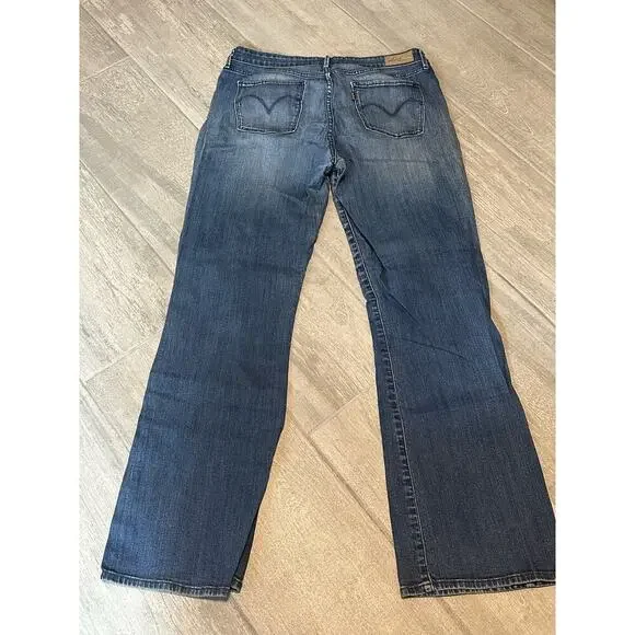 Levis Demi Curve Classic Boot Cut Denim Blue Jeans Sz 16/33 - Picture 2 of 3